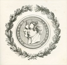 Profils de Napoléon 1er et Napoléon III