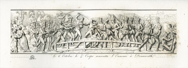 Colonne Vendôme : Le 6 octobre 1805, le 4e corps rencontre l'ennemi à Donawerth