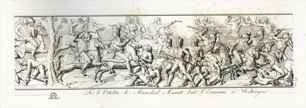 Colonne Vendôme : Le 8 octobre 1805, le maréchal Murat bat l'ennemi à Wertingen