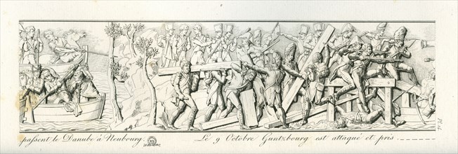 Colonne Vendôme : Les 8 et 9 octobre, les 2e et 3e corps passent le Danube à Neubourg. Le 9 octobre, Guntzbourg est attaqué et pris.
