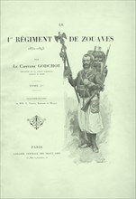 Page de garde du "1er Régiment de Zouaves", tome 1