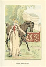 Une halte au parc de Bagatelle, costume de sport en 1807