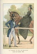 La fashion au bois de Boulogne, l'allée des cavaliers, 1842