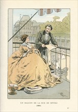 Un balcon de la rue de Rivoli, 1864