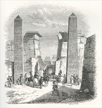 L'armée de Bonaparte visite les ruines de Thèbes (1798)