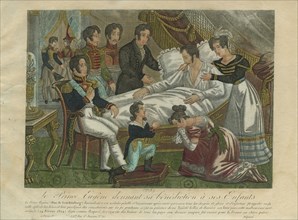 Le Prince Eugène de Beauharnais donnant sa bénédiction à ses enfants sur son lit de mort