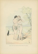 Daphnis et Chloé, tableau vivant représenté lors d'un bal aux Tuileries, sous le Second Empire