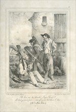 Bellangé, "Eh ben, as-tu touché Jean-Louis ? ah dam j'sais pas... ma foi, j'ai tiré dans l'tas (28 juillet 1830)"