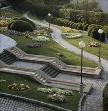 Belleville public garden in Paris
