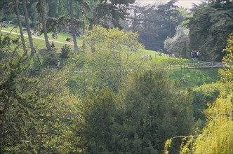 Buttes-Chaumont garden in Paris