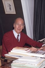 Valéry Giscard d'Estaing à son domicile, en 1980