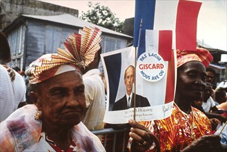 Valéry Giscard d'Estaing, voyage officiel aux Antilles, fin 1974