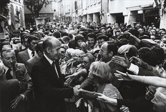 Valéry Giscard d'Estaing during the presidential election campaign