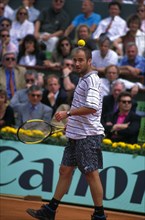 André Agassi during the Roland Garros tournament (1995)