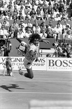 Yannick Noah l'année de sa victoire au tournoi de Roland Garros (1983)