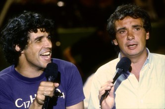 Julien Clerc and Michel Sardou, 1985