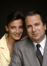 Paul-Loup Sulitzer et sa femme Alejandra, 1989