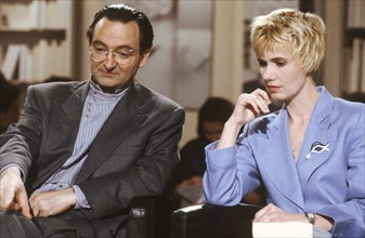 Jacques Attali and Miou-Miou, 1988