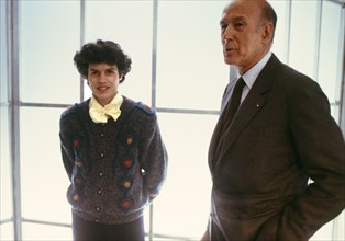 Valéry Giscard d'Estaing and Valérie-Anne Giscard d'Estaing, 1988