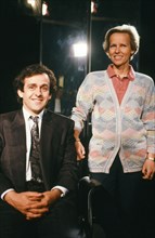 Michel Platini and Christine Ockrent, 1990