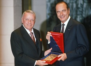 Frank Sinatra and Jacques Chirac, 1989