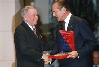 Frank Sinatra et Jacques Chirac, 1989