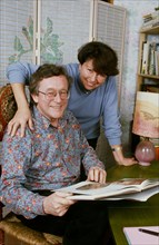 Gilbert Kahn with his wife, 1990