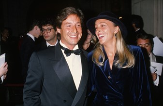 Patrick Sabatier with his wife Isabelle, 1989