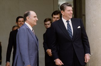 François Mitterrand and Ronald Reagan, 1982