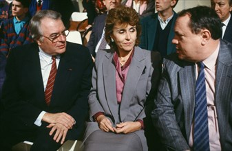 Pierre Mauroy et Edith Cresson, 1986