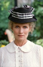 Marie-Christine Barrault on the set of "Marie Curie" in 1989