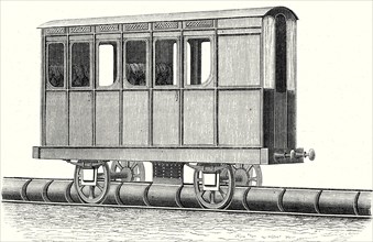 Main wagon of the atmospheric railway of Saint-Germain, taken out of service in 1859