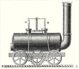 Blenkinsop's toothed rack locomotive