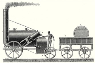 The 'Rocket', locomotive of George and Robert Stephenson