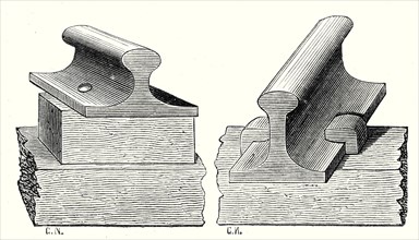 Example of a Rail pad and a Vignoles rail