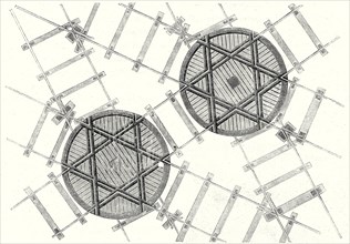 Système de plaques tournantes hexagonales pour voies parallèles et traversantes