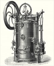 Portable steam engine, or Hermann-Lachapelle's industrial traction engine
