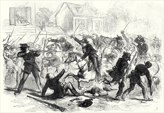 The Civil War In America; Gallant Charge of Federal Cavalry Into Fairfax Courthouse, Virginia, 22