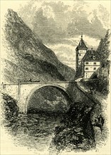 ST. MAURICE, Switzerland, engraving; 19 C