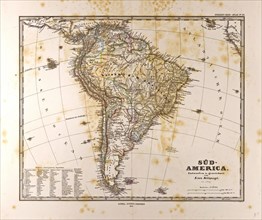 Map South America, Gotha, Justus Perthes, 1872, Atlas. Perthes, Johan Georg Justus 1749 Ã¢â‚¬â€ú