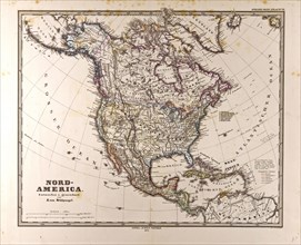 Map North America Gotha, Justus Perthes, 1872, Atlas. Perthes, Johan Georg Justus 1749 Ã¢â‚¬â€ú