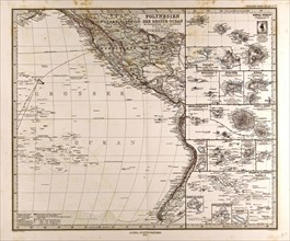 Polynesia Oceania Gotha, Justus Perthes, 1872, Atlas. Perthes, Johan Georg Justus 1749 Ã¢â‚¬â€ú