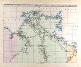 Australia  Map Gotha, Justus Perthes, 1872, Atlas. Perthes, Johan Georg Justus 1749 Ã¢â‚¬â€ú 1816,