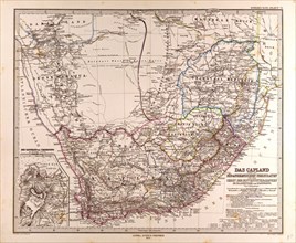 South Africa 1872 Map Gotha, Justus Perthes, 1872, Atlas. Perthes, Johan Georg Justus 1749 Ã¢â‚¬â€ú