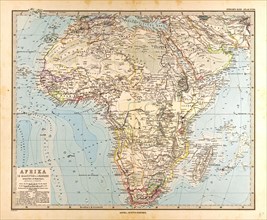 Africa  Map Gotha, Justus Perthes, 1872, Atlas. Perthes, Johan Georg Justus 1749 Ã¢â‚¬â€ú 1816,