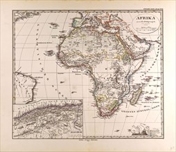 Africa Map 1874 Gotha, Justus Perthes, Atlas. Perthes, Johan Georg Justus 1749 Ã¢â‚¬â€ú 1816,