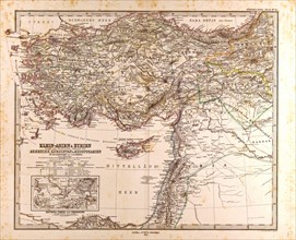 Asia Minor Syria Map Gotha, Justus Perthes, 1873, Atlas. Perthes, Johan Georg Justus 1749 Ã¢â‚¬â€ú