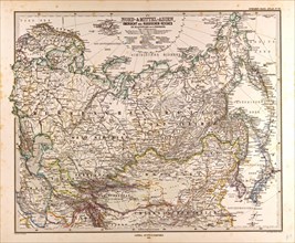 Russia Map  Gotha, Justus Perthes, 1874, Atlas. Perthes, Johan Georg Justus 1749 Ã¢â‚¬â€ú 1816,