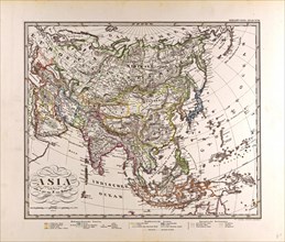 Asia Map Gotha, Justus Perthes, 1872, Atlas. Perthes, Johan Georg Justus 1749 Ã¢â‚¬â€ú 1816, German