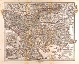 Europe Map 1872 Gotha, Justus Perthes, 1872, Atlas. Perthes, Johan Georg Justus 1749 Ã¢â‚¬â€ú 1816,